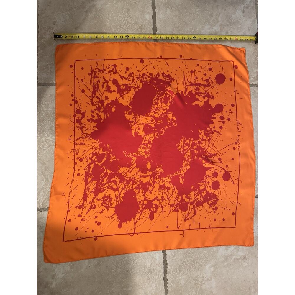 Hermes Cheval Surprise Silk Scarf By Dimitri Rybaltchenko. Orange/red WORN 1X